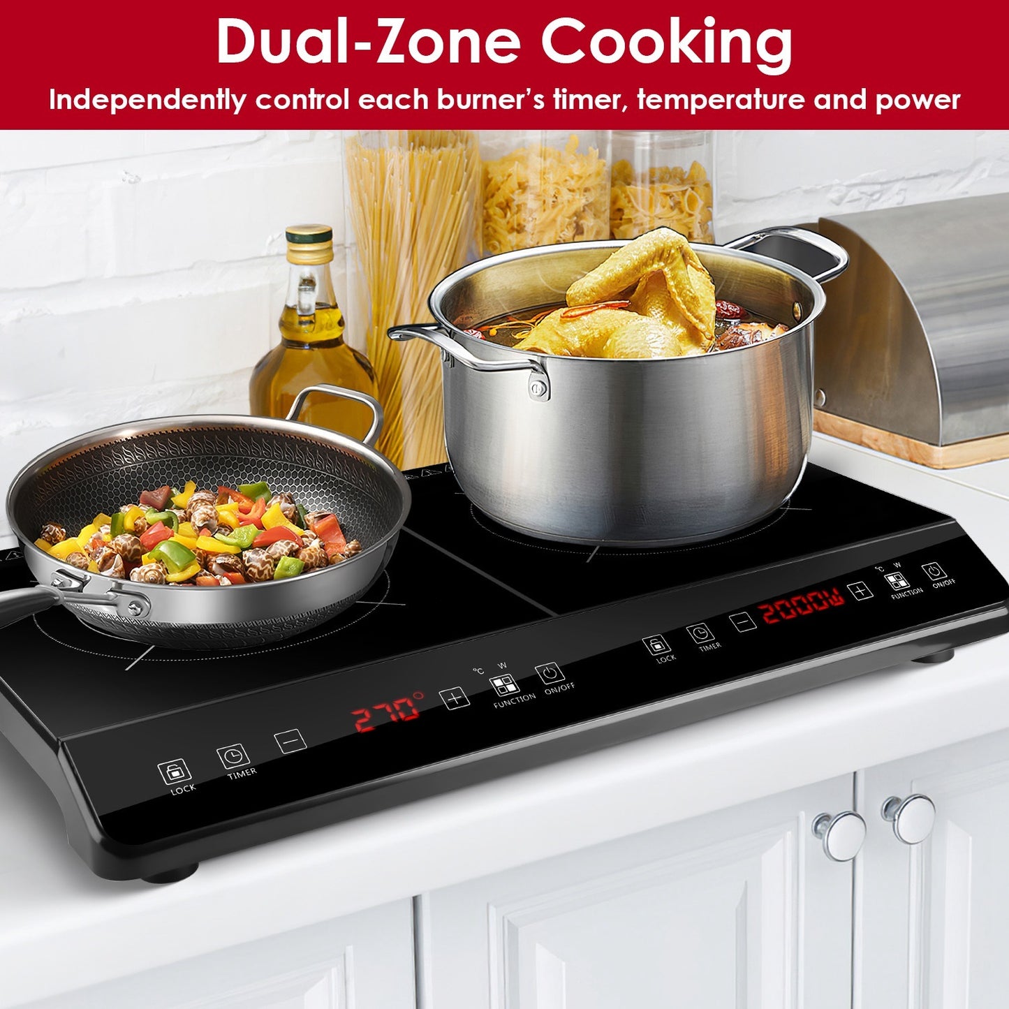 Easix+ DuoHeat - 4000W Double Induction Cooktop