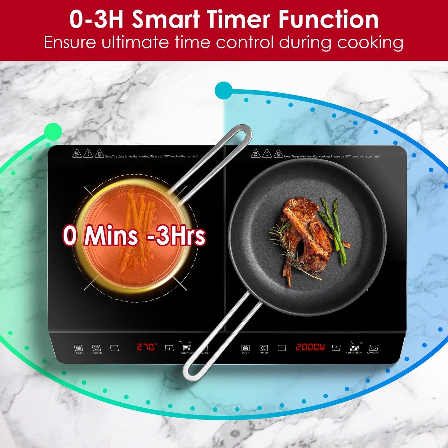 Easix+ DuoHeat - 4000W Double Induction Cooktop