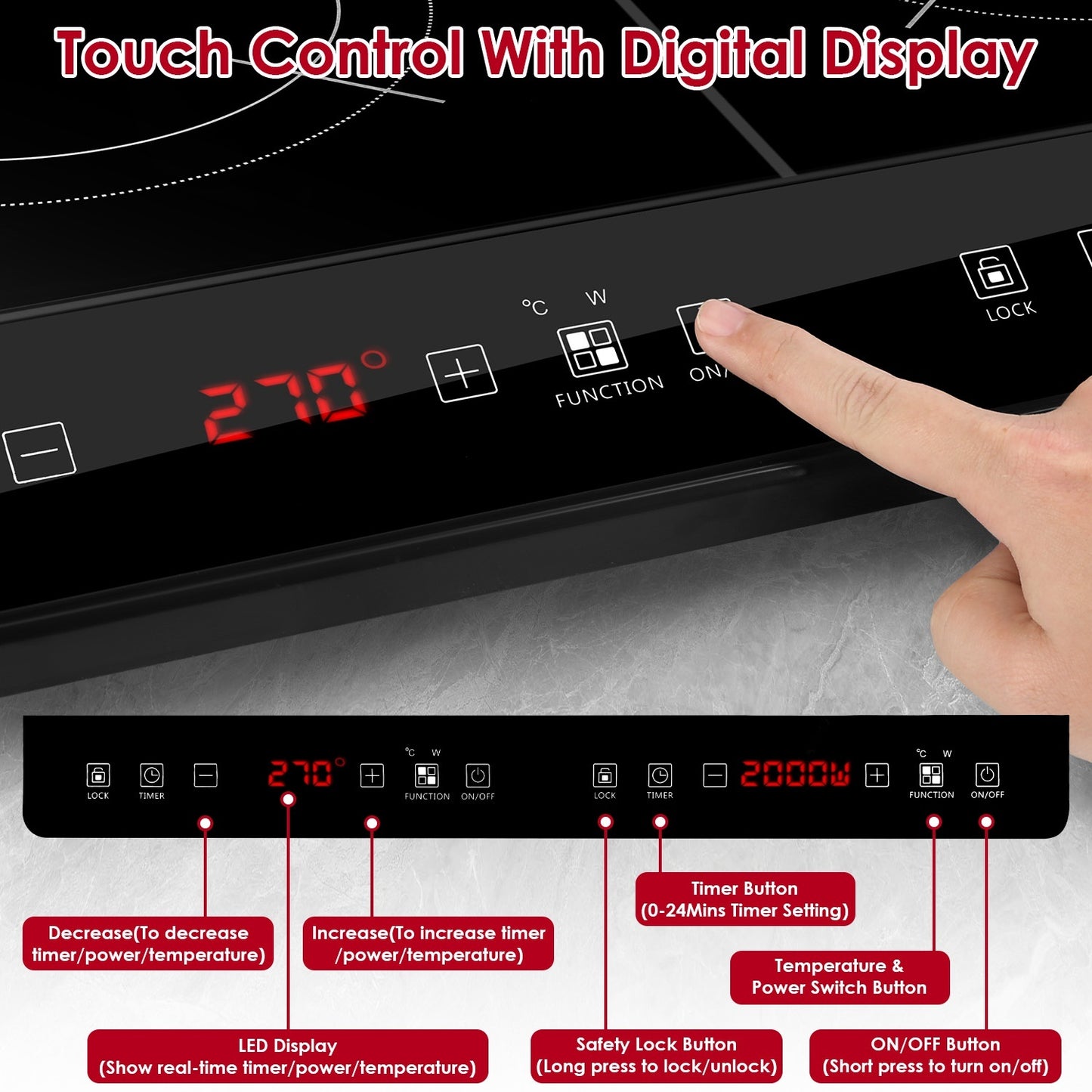 Easix+ DuoHeat - 4000W Double Induction Cooktop